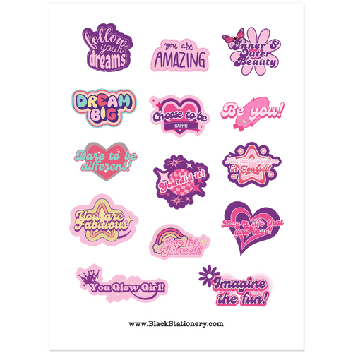 Upbeat Positive Mindset - Premium Motivational Sticker Set
