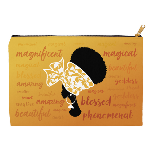 Uplifting Positive Words - African American Woman Accessory Bags