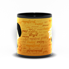 Load image into Gallery viewer, Uplifting Positive Words - Black Woman - Coffee Mugs Front