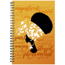 Load image into Gallery viewer, Uplifting Positive Words - Black Woman - Notebooks Front 2
