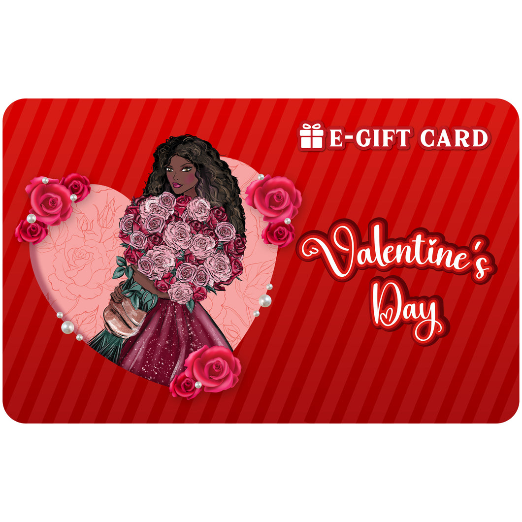 Black Stationery Valentine's E-Gift Card 01