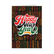 Load image into Gallery viewer, Vibrant Colors of Africa - Happy New Year - Black Card Shop Front