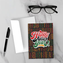Load image into Gallery viewer, Vibrant Colors of Africa - Happy New Year - Black Card Shop on a white surface