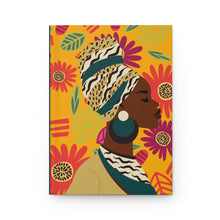 Load image into Gallery viewer, Vibrant Floral Hardcover Journal - Afrocentric Design for Creative Souls Front 
