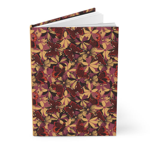 Vibrant Floral Hardcover Journal - Perfect for Inspiration & Creativity Front Slightly Opened