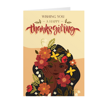 Load image into Gallery viewer, Wishing You A Happy Thanksgiving - African American Woman - Card Shop