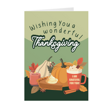 Load image into Gallery viewer, Wishing You A Wonderful Thanksgiving - Holiday Greeting Card