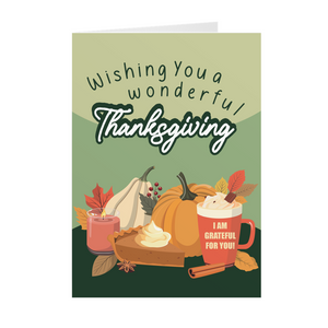 Wishing You A Wonderful Thanksgiving - Holiday Greeting Card