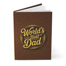 Load image into Gallery viewer, World's Best Dad Hardcover Journal — Leather Design - Father's Day Gift Notebook
