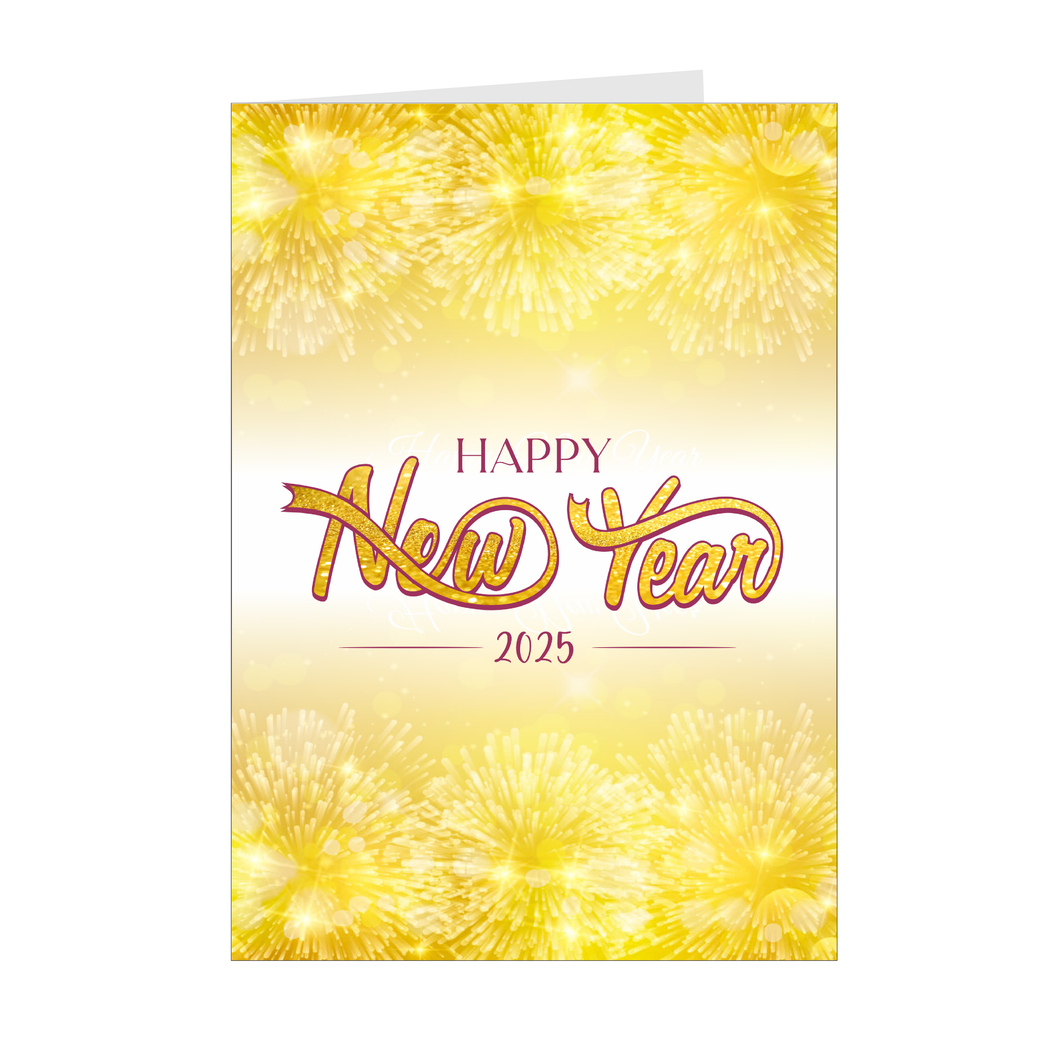 Bright Fireworks - Happy New Year Greeting Cards