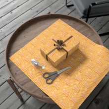 Load image into Gallery viewer, Yellow Checkered Happy Birthday Gift Wrapping Paper Roll - Paper + Wrapped Gift
