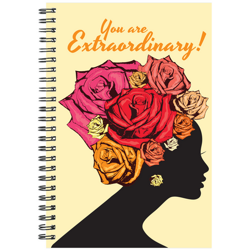 You Are Extraordinary - African American Woman - Empowerment Spiral Notebooks Front