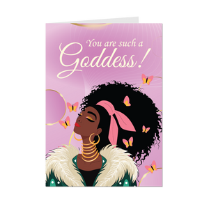 You Are Such A Goddess - African American Woman - Black Card Shop - Front