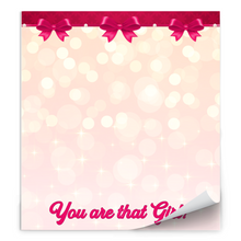 Load image into Gallery viewer, You Are That Girl - Black Stationery Notepads - Positive Quote Affirmations - Pearls &amp; Bows - Pink Paper