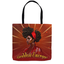 Load image into Gallery viewer, Goddess Energy - African American Woman - (18x18) Tote Bag