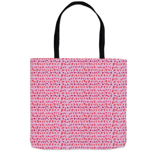 Self-Love is Key - Pink Heart Confetti Tote Bags (1)