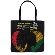 Load image into Gallery viewer, Africa Smart Confident Blessed - Black Woman - Tote Bags 