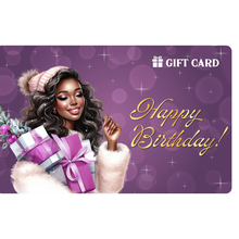 Load image into Gallery viewer, Black Stationery Birthday E-Gift Card