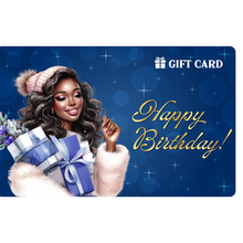 Load image into Gallery viewer, Black Stationery Birthday E-Gift Card