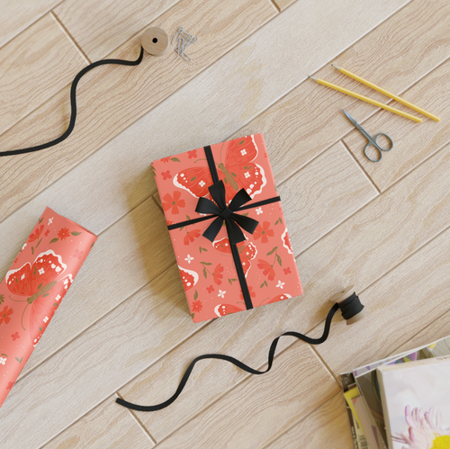 Butterfly Vibes - Gift Wrapping Paper Roll Zoom Out Sample