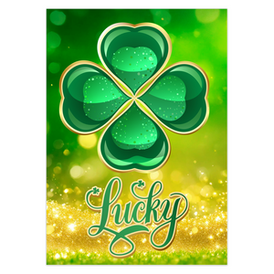 Green & Gold - Lucky Black Stationery Cards (2)