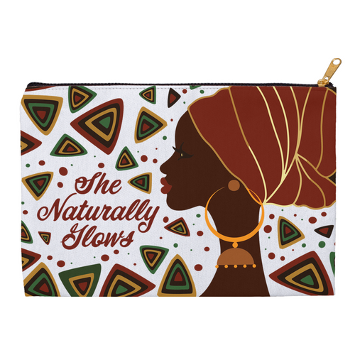 African American Woman - She Naturally Glows Accessory Bag