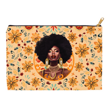 Load image into Gallery viewer, Floral &amp; Diamond Glam - African American Woman - Accessory Bag