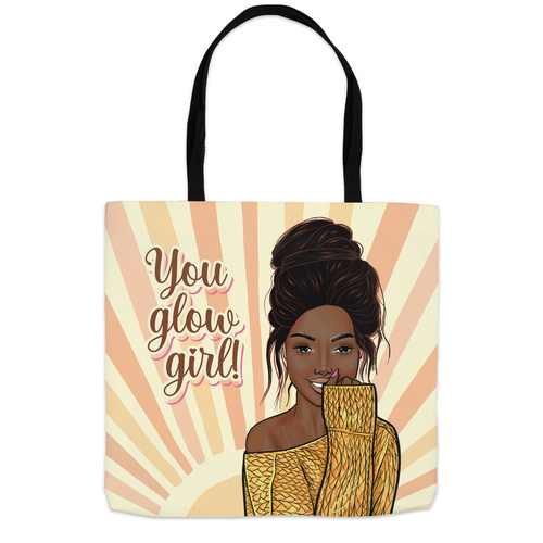 Sunshine You Glow Girl - African American Woman - Tote Bags (1)