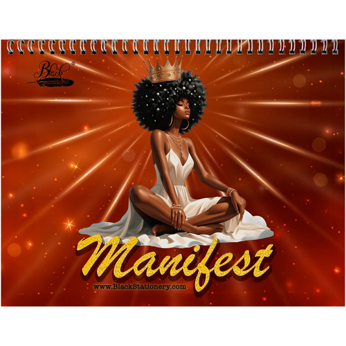 2025 Black Stationery African American Wall Calendar - MANIFEST! (1)