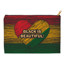 Load image into Gallery viewer, Heart Loving Vibes - Black is Beautiful - Black History Month Accessory Bag (1)