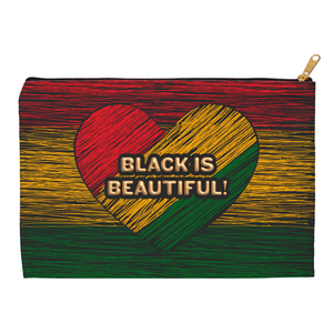Heart Loving Vibes - Black is Beautiful - Black History Month Accessory Bag (2)