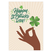 Load image into Gallery viewer, Dear Lucky One - African American Hand - Happy St. Patrick&#39;s Day Cards Front (2)