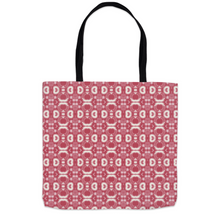 Load image into Gallery viewer, Heart Your Own Life - Red &amp; White Boho Tote Bags (1)