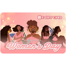 Load image into Gallery viewer, Black Stationery International Women&#39;s Day E-Gift Card