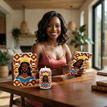 Load image into Gallery viewer, Queen's Essentials: Queen Mom Scented Candle + Notebook + Greeting Card Mother's Day Gift Set