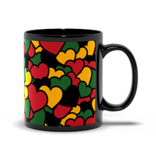 Load image into Gallery viewer, Heart Black is Beautiful Coffee Mug Handle on the Right 