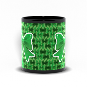 Green Ribbon - Black Stationery Coffee Mugs Front