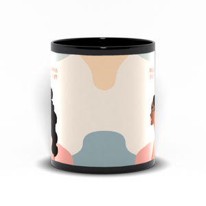 Pastel Peace & Happiness New Year - Black Woman - Coffee Mugs Front