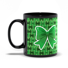 Load image into Gallery viewer, Green Ribbon - Black Stationery Coffee Mugs Handle on the Left