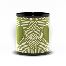 Load image into Gallery viewer, Cup of Love - Green Stripes Heart Coffee Mugs (2)