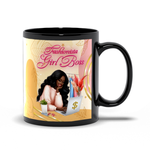 Fashionista Girl Boss - African American Woman - Coffee Mugs