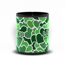 Load image into Gallery viewer, Lucky Heart - Black Stationery Coffee Mugs Front