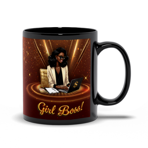 Girl Boss Shine - African American Woman - Coffee Mugs