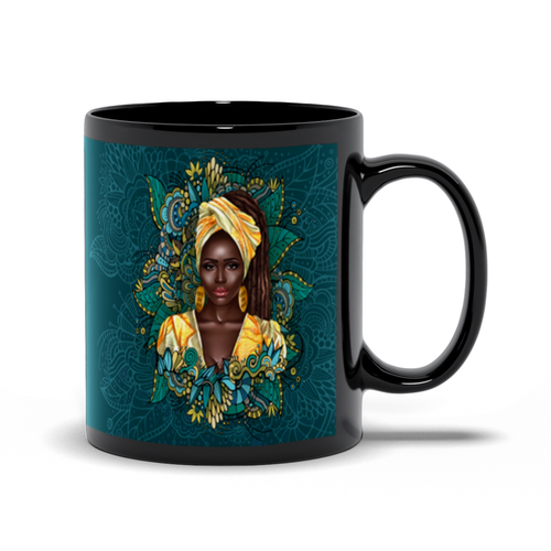 Black Girl Magic Glow - African American Woman - Coffee Mugs