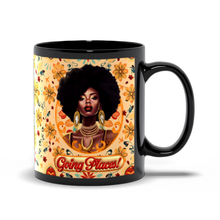 Load image into Gallery viewer, Going Places - Glam African American Woman - Black Coffee Mug 1