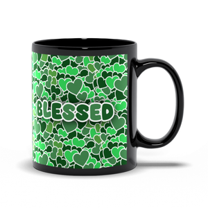 Blessed Heart Coffee Mugs Handle on the Right Side