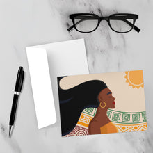 Load image into Gallery viewer, Amazing Loved Phenomenal - Black Woman - Black Card Shop (Sun) Front with Sample Background