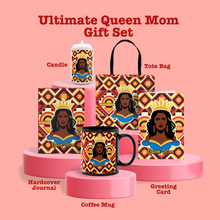 Load image into Gallery viewer, Ultimate Queen Mom: Candle + Hardcover Journal + Coffee Mug + Tote Bag + Greeting Card Mother's Day Gift Set