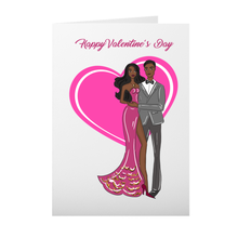 Load image into Gallery viewer, African American Valentine&#39;s Day Card - Fashionable Couple - A Perfect Pair