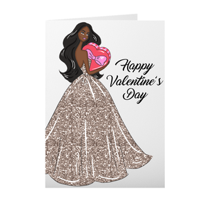 Glamorous African American Valentine's Day Girl